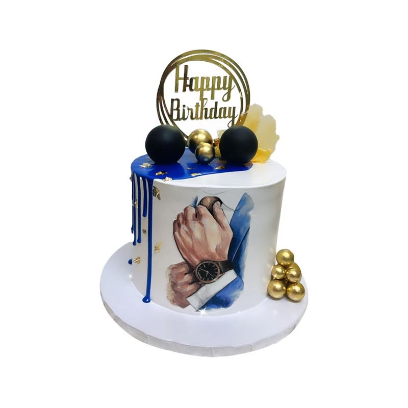 Blue White Gold Cake Blue White Gold Cake