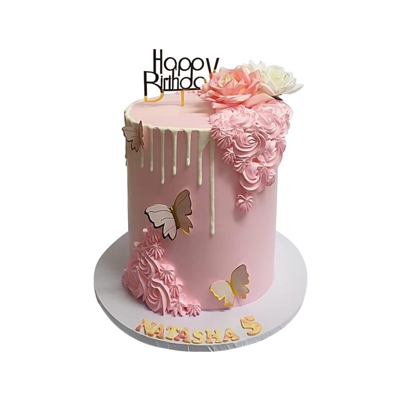 Pink Ombre Butterfly Cake Pink Ombre Butterfly Cake
