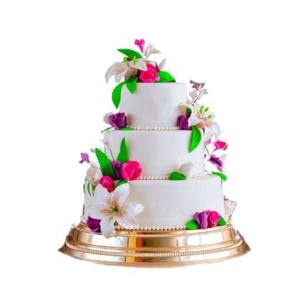 3 Tier Floral Wedding Cake