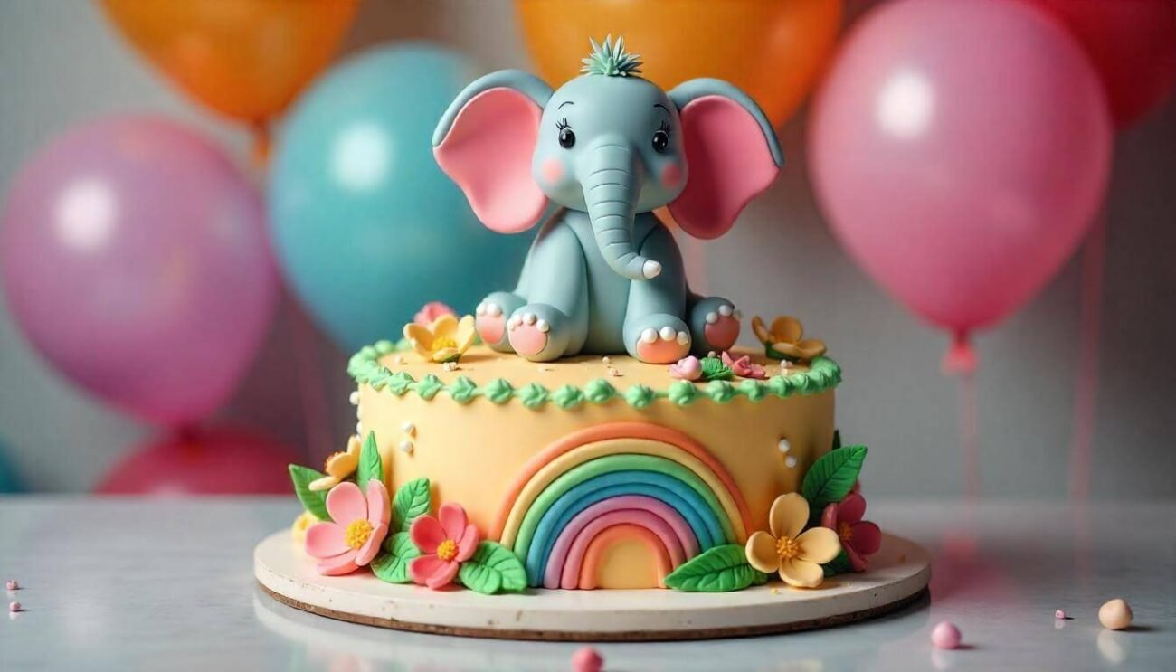 Elephant Theme Cake