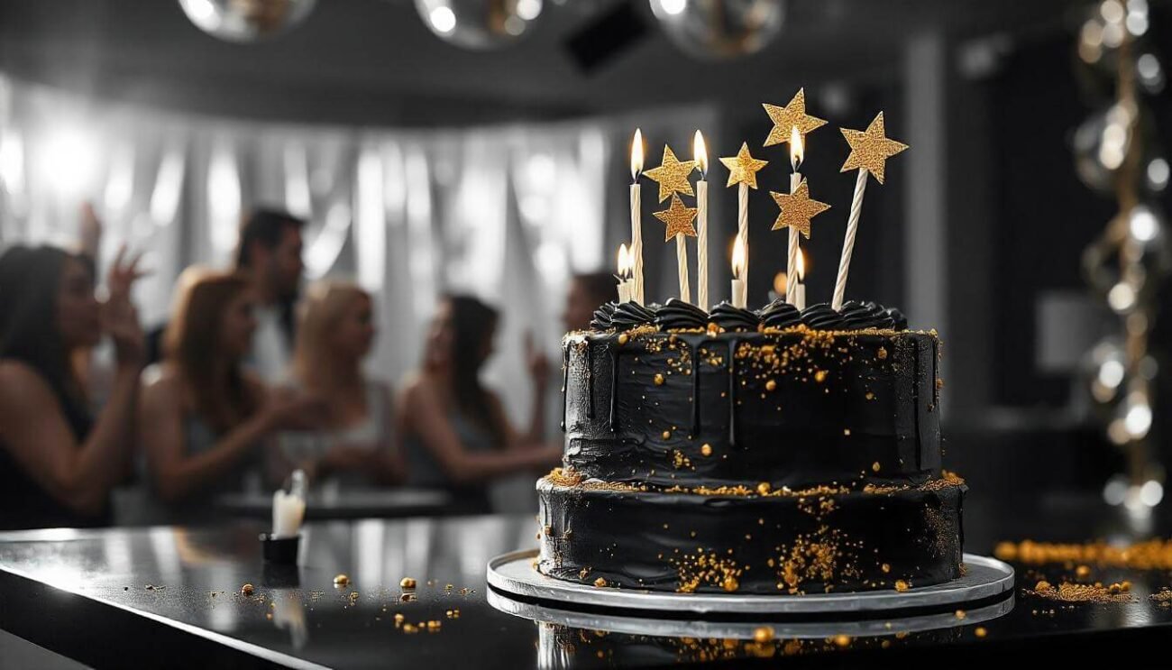 Gold Black Cake