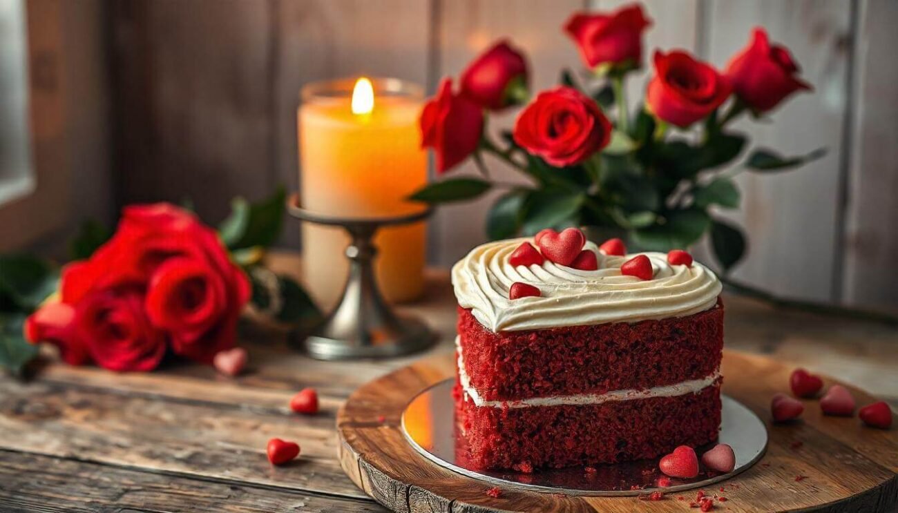 Heart Shape Red Velvet Cake