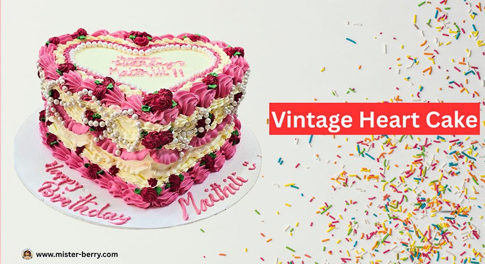 Vintage Heart Cake.