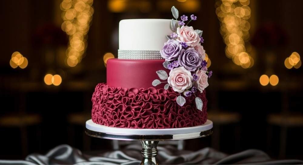 2 Tier Stunning Wedding Cake 5