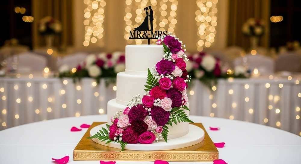 3 Tier Floral Wedding Cake 1