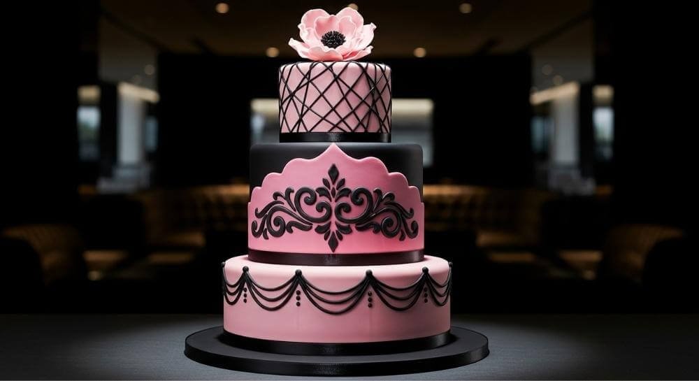 3 Tier Pink And Choco Theme Cake