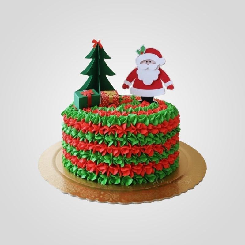 Christmas Ruffle Cake Christmas Ruffle Cake
